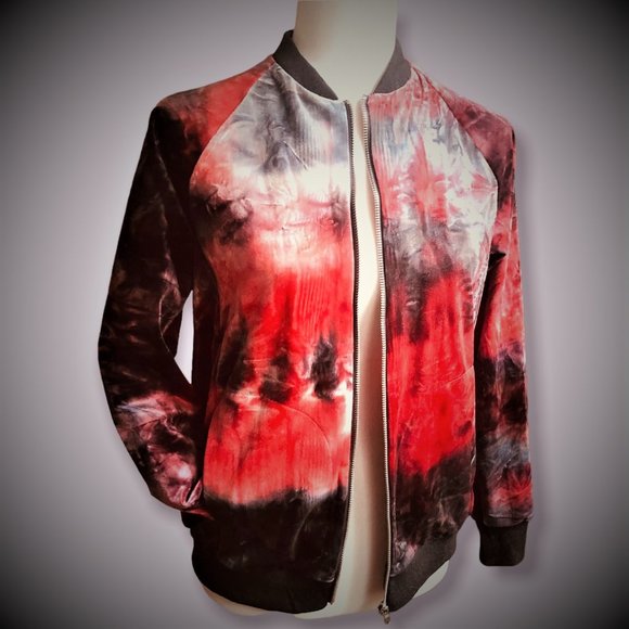 EROTOKRITOS-Paris Zebra Jacquard Top &  MAJES*T Velour Track Jacket Size M New - Picture 5 of 7